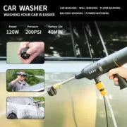 BAYU car kit με εκκινητή μπαταρίας/συμπιεστή αέρος/πιστόλι πλυσίματος/σκουπάκι αυτοκινήτου E-Pro C 4