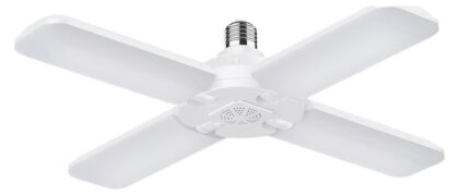 POWERTECH LED λάμπα E27-018, 4x αναδιπλούμενα πτερύγια, 52W, 4000K, E27