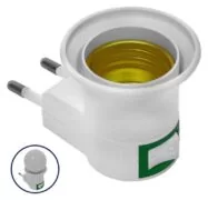 POWERTECH ντουί ρεύματος E27-021 με διακόπτη, E27 υποδοχή, λευκό, 5τμχ 1