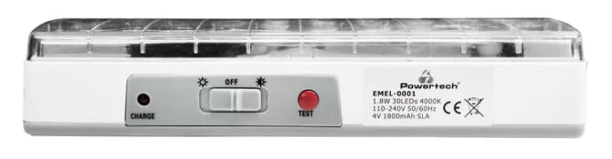 POWERTECH LED φωτιστικό εκτάκτου ανάγκης EMEL-0001, 1800mah, λευκό 1