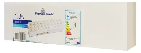 POWERTECH LED φωτιστικό εκτάκτου ανάγκης EMEL-0001, 1800mah, λευκό 3
