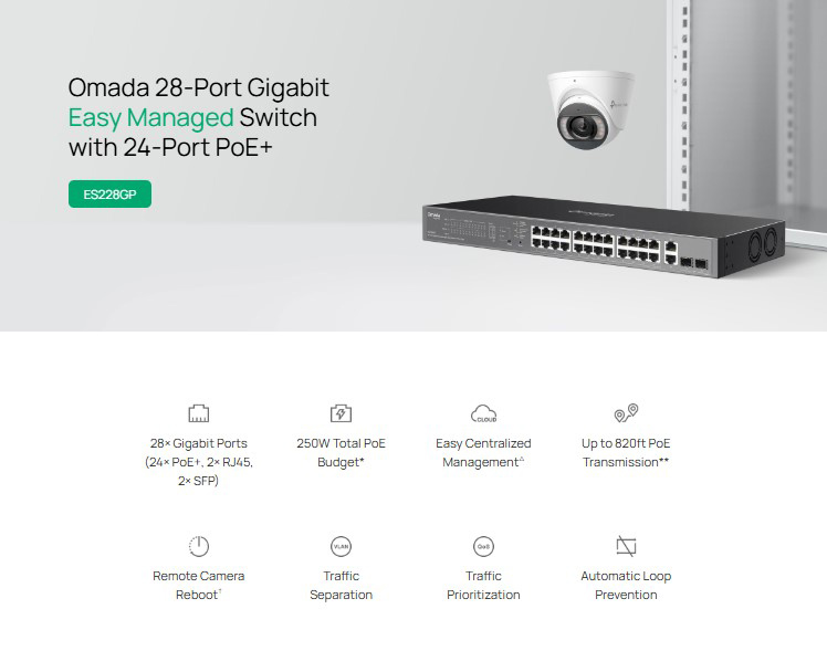 TP-LINK easy managed switch ES228GP, 28x Gigabit θύρες, PoE+, V1.0 4 TP-LINK easy managed switch ES228GP, 28x Gigabit θύρες, PoE+, V1.0 - Image 2