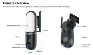 VSTARCAM smart κάμερα FC4 με φωτισμό, dual lens, 3MP, WiFi, SD, PTZ, IP66 6