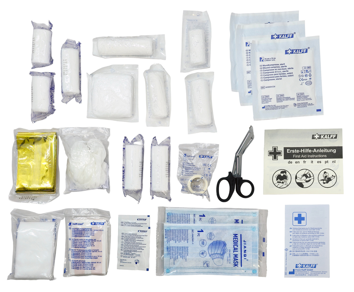 KALFF kit πρώτων βοηθειών για οχήματα FK1793-99, DIN 13164-2022, γαλάζιο 4 KALFF kit πρώτων βοηθειών για οχήματα FK1793-99, DIN 13164-2022, γαλάζιο - Image 2