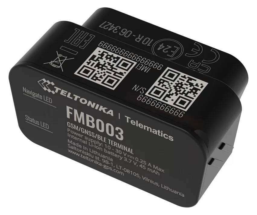 TELTONIKA GPS Tracker αυτοκινήτου FMB00377NJ01, GSM/GPRS/GNSS, Bluetooth 3 TELTONIKA GPS Tracker αυτοκινήτου FMB00377NJ01, GSM/GPRS/GNSS, Bluetooth