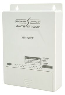 FOLKSAFE τροφοδοτικό συστημάτων CCTV FS-DC121608W, 16 εξόδων, 12V/8A, αδιάβροχο IP65