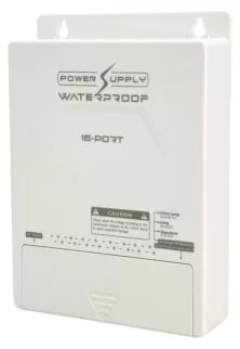 FOLKSAFE τροφοδοτικό συστημάτων CCTV FS-DC121608W, 16 εξόδων, 12V/8A, αδιάβροχο IP65