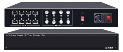 FOLKSAFE video and power receiver hub FS-HD4608VPS12, 8 channel
