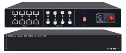 FOLKSAFE video and power receiver hub FS-HD4608VPS12, 8 channel