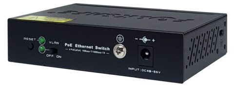 FOLKSAFE PoE Ethernet Switch FS-S1004EP-E, 4 Ports 10/100Mbps 2