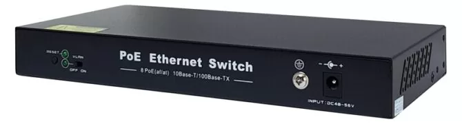 FOLKSAFE PoE Ethernet Switch FS-S1008EP-E, 8 Ports 10/100Mbps 2