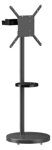 BRATECK βάση τηλεόρασης δαπέδου FS38-44TWE, 32-65", έως 50kg, με 2x ράφια, ροδάκια, μαύρη