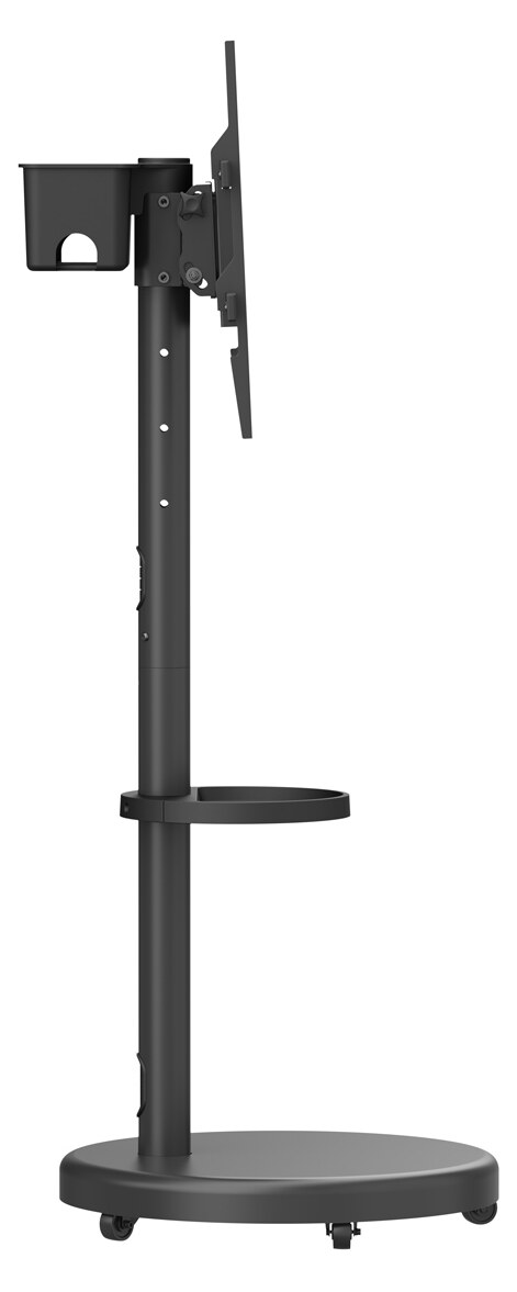 BRATECK βάση τηλεόρασης δαπέδου FS38-46TWE, 37-86", έως 50kg, με ράφι & cable management, ροδάκια, μαύρη 5 BRATECK βάση τηλεόρασης δαπέδου FS38-46TWE, 37-86", έως 50kg, με ράφι & cable management, ροδάκια, μαύρη - Image 3