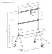 BRATECK βάση τηλεόρασης δαπέδου FS66-46F-01, 37-86", έως 80kg, με ράφι & ροδάκια 11 BRATECK βάση τηλεόρασης δαπέδου FS66-46F-01, 37-86", έως 80kg, με ράφι & ροδάκια 5