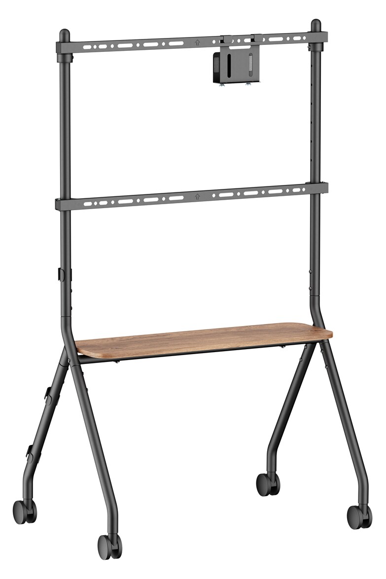 BRATECK βάση τηλεόρασης δαπέδου FS66-46F-01, 37-86", έως 80kg, με ράφι & ροδάκια 3 BRATECK βάση τηλεόρασης δαπέδου FS66-46F-01, 37-86", έως 80kg, με ράφι & ροδάκια