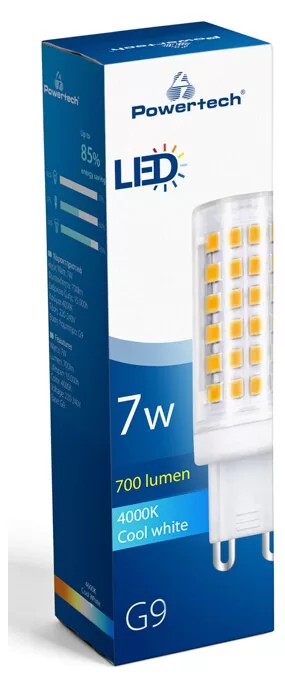 POWERTECH LED λάμπα G9-0002 7W, 4000K, G9, 700lm, RC 5 POWERTECH LED λάμπα G9-0002 7W, 4000K, G9, 700lm, RC - Image 3