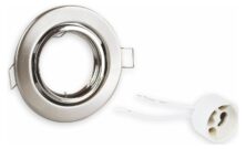 POWERTECH μεταλλικό πλαίσιο spot & ντουί GU10-003, χωνευτό, 81x31.5mm