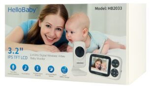 HELLOBABY ενδοεπικοινωνία μωρού HB2033 με κάμερα & οθόνη 3.2", 720p 6