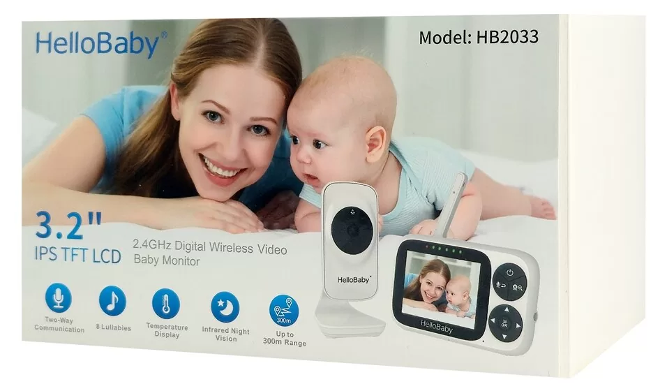 HELLOBABY ενδοεπικοινωνία μωρού HB2033 με κάμερα & οθόνη 3.2", 720p 8 HELLOBABY ενδοεπικοινωνία μωρού HB2033 με κάμερα & οθόνη 3.2", 720p - Image 6