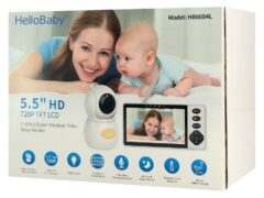HELLOBABY ενδοεπικοινωνία μωρού HB6084L με κάμερα & οθόνη 5.5", 720p, PTZ 4