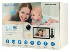 HELLOBABY ενδοεπικοινωνία μωρού HB6084L με κάμερα & οθόνη 5.5", 720p, PTZ 4
