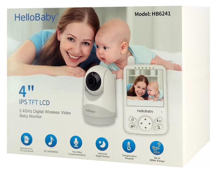 HELLOBABY ενδοεπικοινωνία μωρού HB6241 με κάμερα & οθόνη 4", 720p, PTZ 8 HELLOBABY ενδοεπικοινωνία μωρού HB6241 με κάμερα & οθόνη 4", 720p, PTZ - Image 6