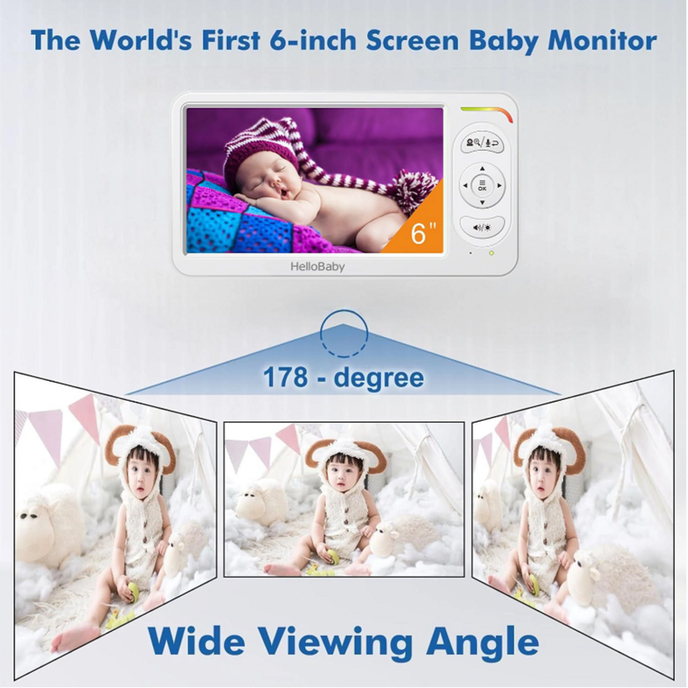 HELLOBABY ενδοεπικοινωνία μωρού HB6364 με κάμερα & οθόνη 6", 720p, PTZ 4 HELLOBABY ενδοεπικοινωνία μωρού HB6364 με κάμερα & οθόνη 6", 720p, PTZ - Image 2