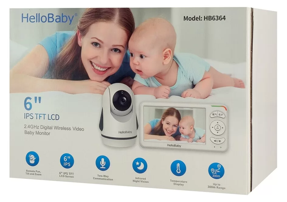 HELLOBABY ενδοεπικοινωνία μωρού HB6364 με κάμερα & οθόνη 6", 720p, PTZ 6 HELLOBABY ενδοεπικοινωνία μωρού HB6364 με κάμερα & οθόνη 6", 720p, PTZ - Image 4