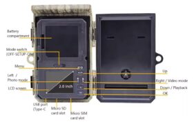 SUNTEK smart ηλιακή κάμερα κυνηγού HC-600PRO, PIR, 4G, 30MP/2K, SD, IP65 7