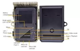 SUNTEK smart ηλιακή κάμερα κυνηγού HC-600PRO, PIR, 4G, 30MP/2K, SD, IP65 7