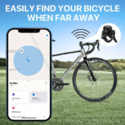 MILI κουδούνι ποδηλάτου με smart tag MiTag Duo, iOS & Android, Bluetooth tracker, μαύρο/λευκό 2