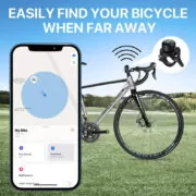 MILI κουδούνι ποδηλάτου με smart tag MiTag Duo, iOS & Android, Bluetooth tracker, μαύρο/λευκό 2