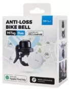 MILI κουδούνι ποδηλάτου με smart tag MiTag Duo, iOS & Android, Bluetooth tracker, μαύρο/λευκό 6