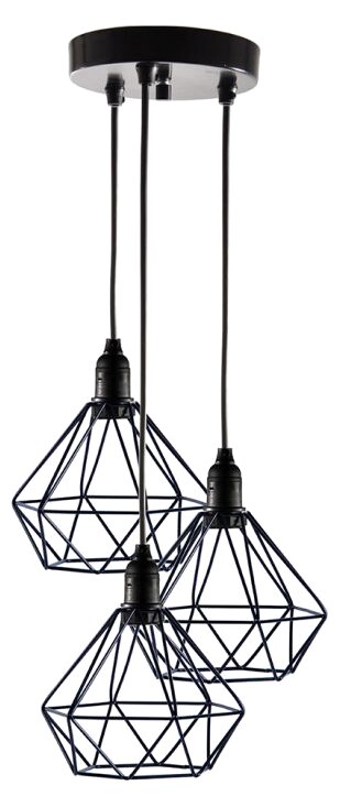 POWERTECH τρίφωτο φωτιστικό οροφής HLL-0004, E27, Φ20, μεταλλικό, μαύρο 3 POWERTECH τρίφωτο φωτιστικό οροφής HLL-0004, E27, Φ20, μεταλλικό, μαύρο