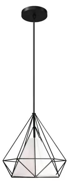 POWERTECH φωτιστικό οροφής HLL-0005, E27, Φ27, μεταλλικό, λευκό-μαύρο