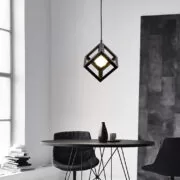 POWERTECH φωτιστικό οροφής HLL-0011, E27, 16x16x16cm, μεταλλικό, μαύρο 2