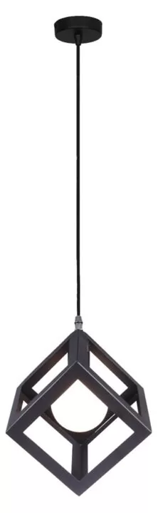 POWERTECH φωτιστικό οροφής HLL-0011, E27, 16x16x16cm, μεταλλικό, μαύρο