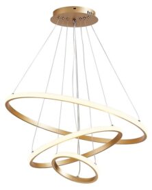 POWERTECH LED φωτιστικό οροφής HLL-0078, 44W, 4000K, 60x60cm, χρυσό