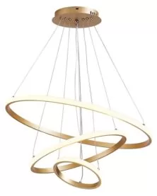POWERTECH LED φωτιστικό οροφής HLL-0078, 44W, 4000K, 60x60cm, χρυσό