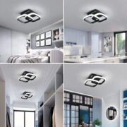 POWERTECH LED φωτιστικό οροφής HLL-0079, 20W, 4000K, 24x20cm, μαύρο 2