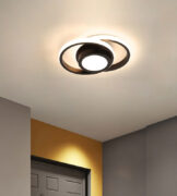 POWERTECH LED φωτιστικό οροφής HLL-0085, 32W, 4000K, 27x21cm, μαύρο 3