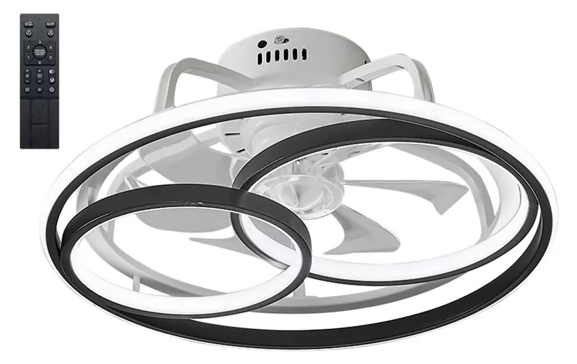 POWERTECH ανεμιστήρας οροφής HLL-0108 με LED φως, 50W, Φ50x21cm, μαύρος 2 POWERTECH ανεμιστήρας οροφής HLL-0108 με LED φως, 50W, Φ50x21cm, μαύρος