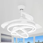 POWERTECH ανεμιστήρας οροφής HLL-0112 με LED φως, 72W, Φ106x50cm, λευκός 2