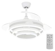POWERTECH ανεμιστήρας οροφής HLL-0112 με LED φως, 72W, Φ106x50cm, λευκός 1