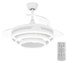 POWERTECH ανεμιστήρας οροφής HLL-0112 με LED φως, 72W, Φ106x50cm, λευκός