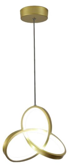 POWERTECH LED φωτιστικό οροφής HLL-0122, 15W, 4000K, Φ22cm x 1m, χρυσό