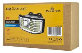 POWERTECH LED ηλιακό φωτιστικό HLL-0128 με αισθ/ρα κίνησης, 2W, 1200mAh 5