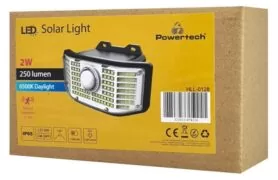 POWERTECH LED ηλιακό φωτιστικό HLL-0128 με αισθ/ρα κίνησης, 2W, 1200mAh 5