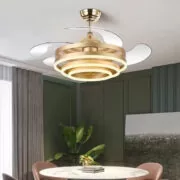 POWERTECH ανεμιστήρας οροφής HLL-0130 με LED φως, 72W, Φ106x50cm, χρυσός 6 POWERTECH ανεμιστήρας οροφής HLL-0130 με LED φως, 72W, Φ106x50cm, χρυσός 2