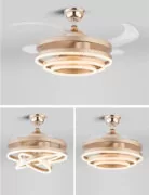 POWERTECH ανεμιστήρας οροφής HLL-0130 με LED φως, 72W, Φ106x50cm, χρυσός 7 POWERTECH ανεμιστήρας οροφής HLL-0130 με LED φως, 72W, Φ106x50cm, χρυσός 3
